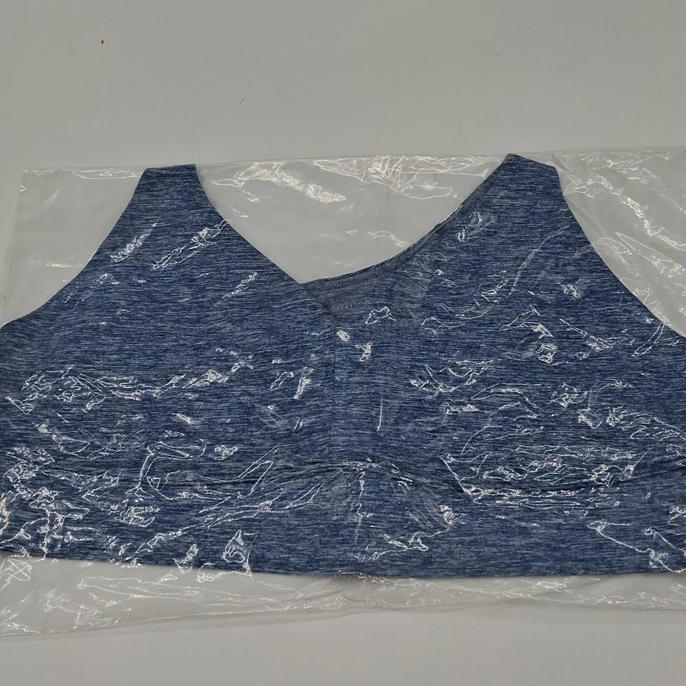 OFFLINE by Aerie The Hugger Racerback Sports Bra Marbled Blue XL